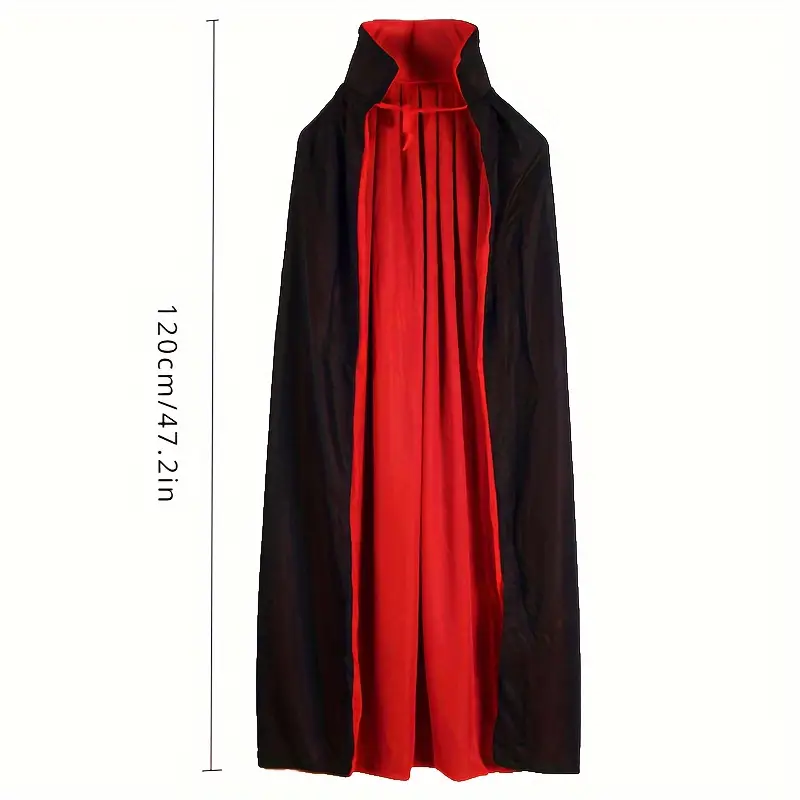 BloodMoon Vampir Mantel – Schwarzer & roter Halloween Umhang