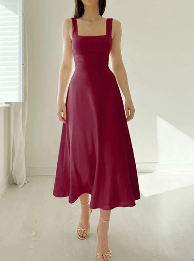 Josephine - Elegantes ärmelloses A-Linien-Midikleid – Zeitloser Chic | Fit-and-Flare Midikleid – Perfekt für jeden Anlass