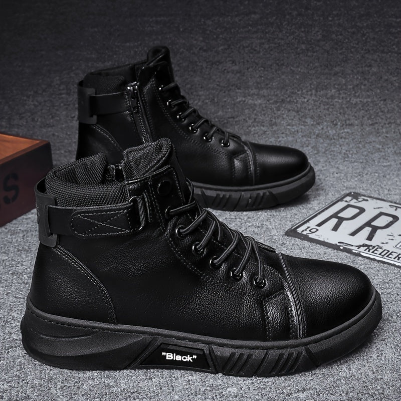 Winterstiefel Herren | Hoher Schaft Mit Schnürung Und Knöchelriemen