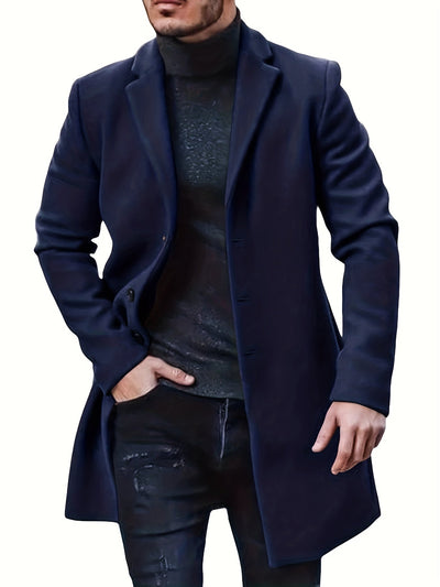 Elegante Einreiher Winterjacke Für Herren | Ideal für Winter