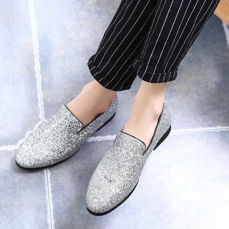 Donato - Modische Herren Slipper mit Glitzer