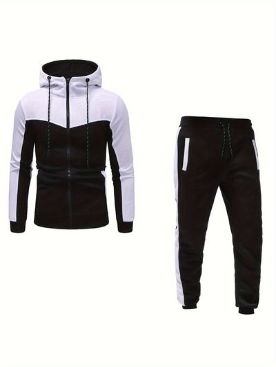 Lässiger Oversize-Trainingsanzug mit Kapuzenpullover und Hose für Herren | Ideal für Outdoor-Aktivitäten