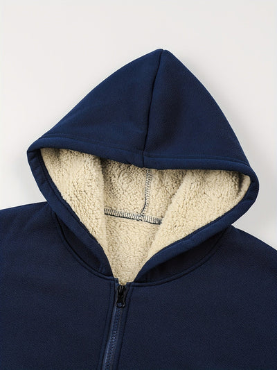 Warmer Fleece Gefütterter Trainingsanzug Mit Stehkragen Reißverschlussjacke Und Sporthose Für Herren | Perfekt für casual days