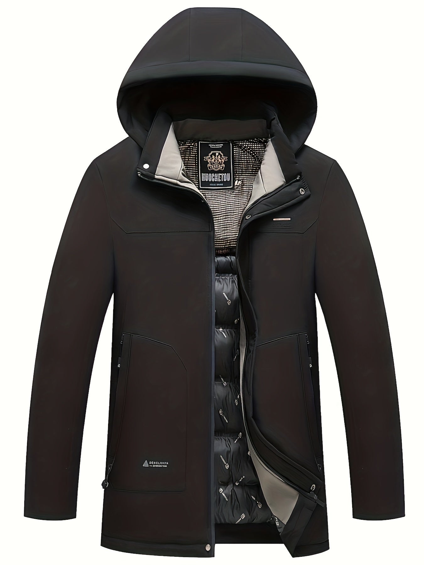 Lässige Thermojacke Mit Abnehmbarer Kapuze Winterjacke Für Herren | Perfekt für Outdoor-Aktivitäten