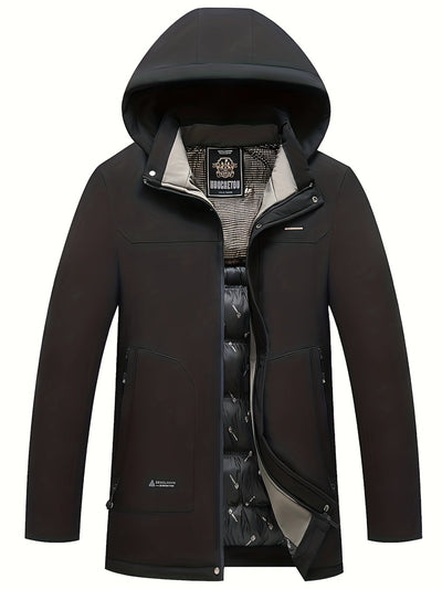 Lässige Thermojacke Mit Abnehmbarer Kapuze Winterjacke Für Herren | Perfekt für Outdoor-Aktivitäten