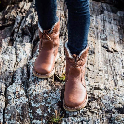 Alma - Gemütliche Stiefeletten mit Lammfellfutter für wärmende Wintertage | Warme und stylische Winterstiefeletten für Damen