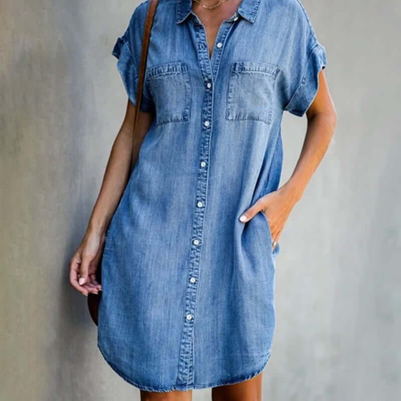 Xenia | Weiche Denim-Kleid