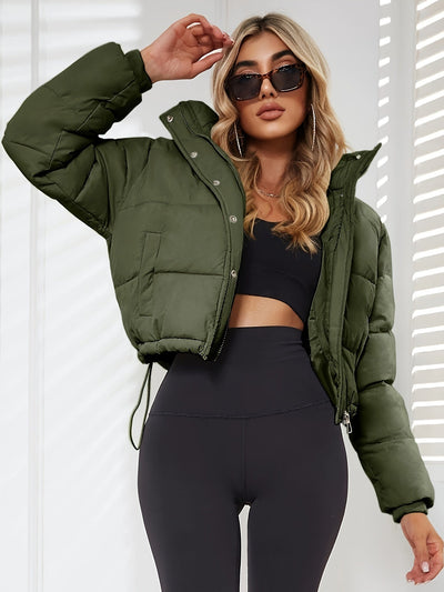 Kurze modische warme Winterjacke für Damen | Ideal für Winter