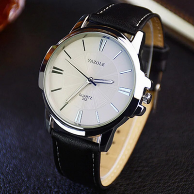 van Baerle® - Luxuriöse Blaues Glas Lederuhr