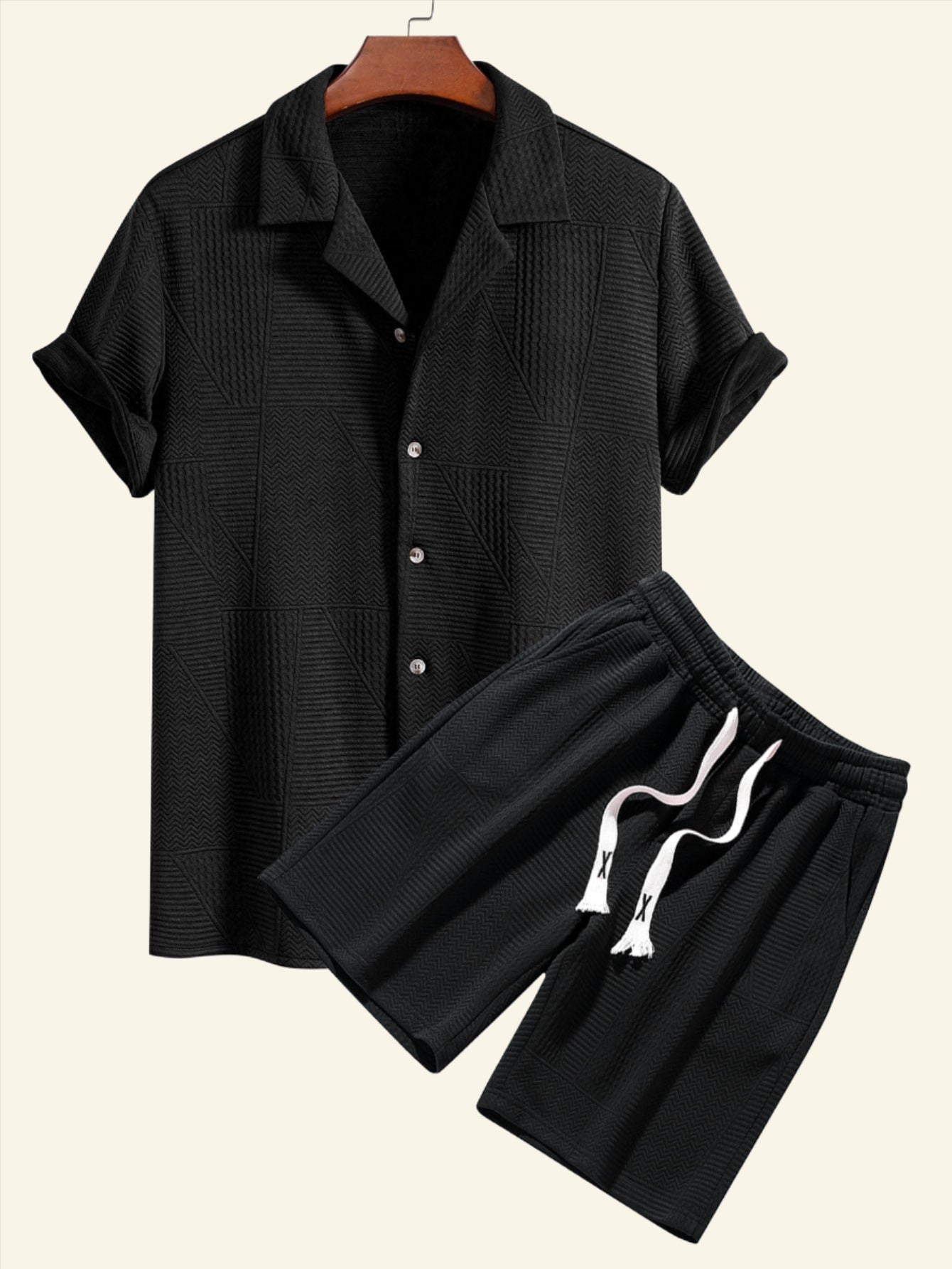 Fudus Oberteil und Shorts mit Kordelzug für Sommerkleidung