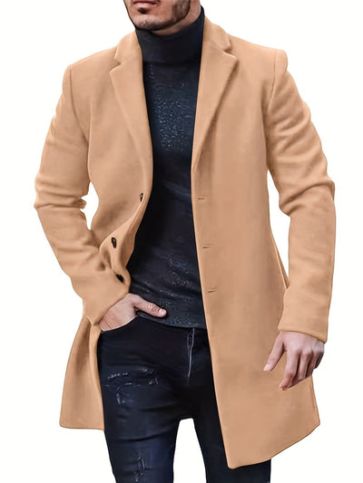 Elegante Einreiher Winterjacke Für Herren | Ideal für Winter