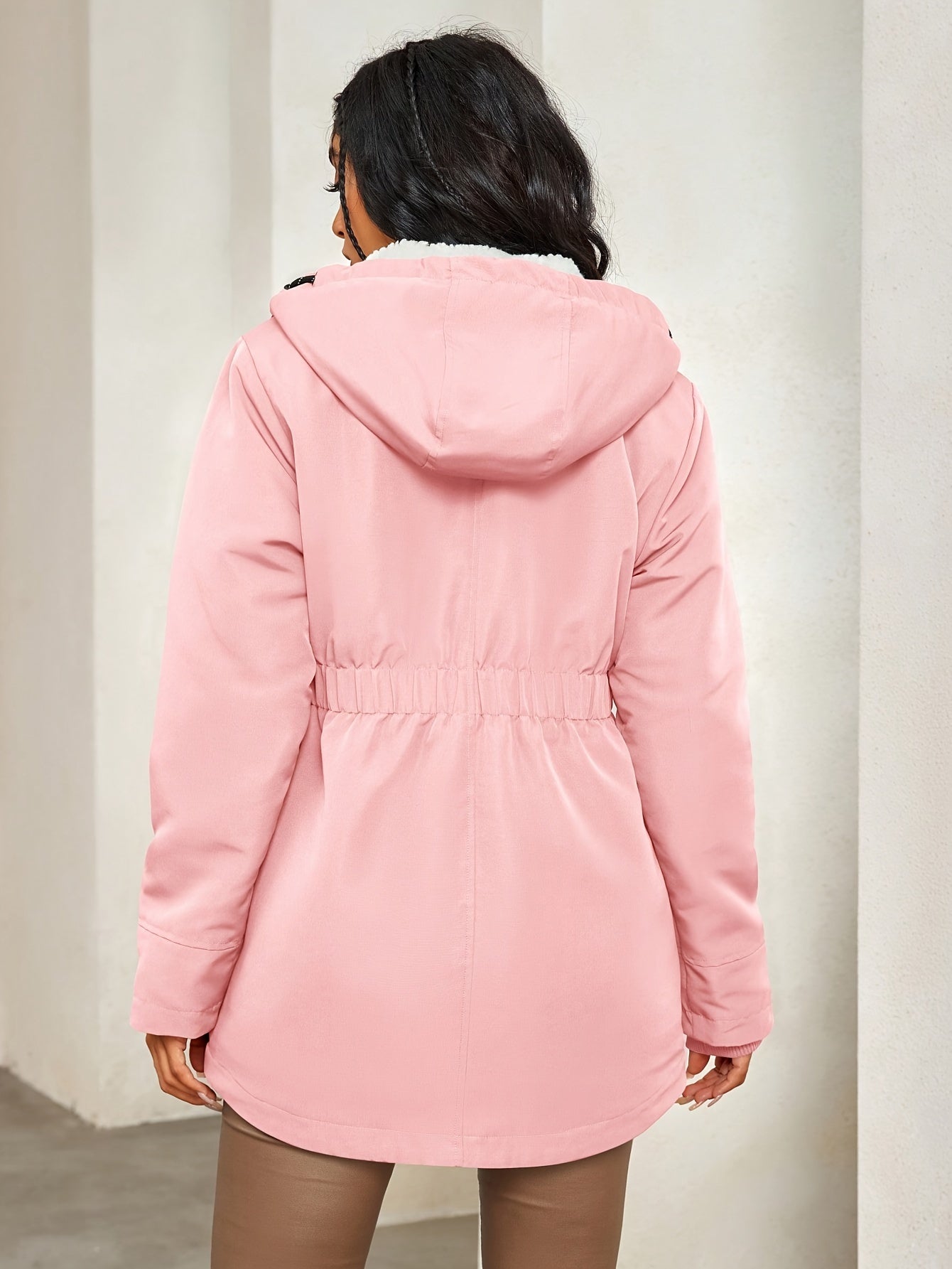 Fleece-Parka-Winterjacke mit Kapuze für Damen, elegant | Perfekt für Outdoor-Aktivitäten