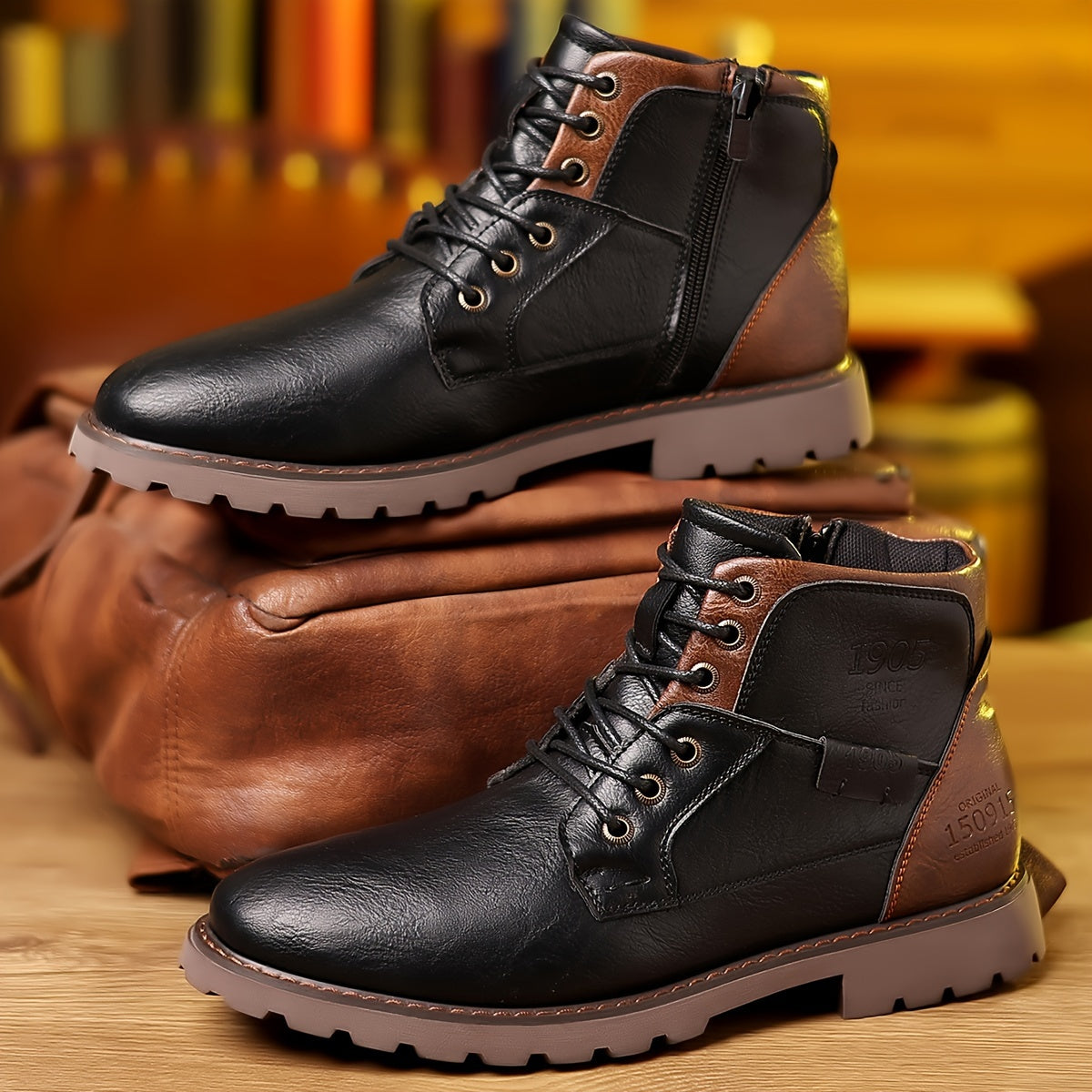 Winterschuhe Herren | Walkingstiefel Mit Reißverschluss Und Schnürung