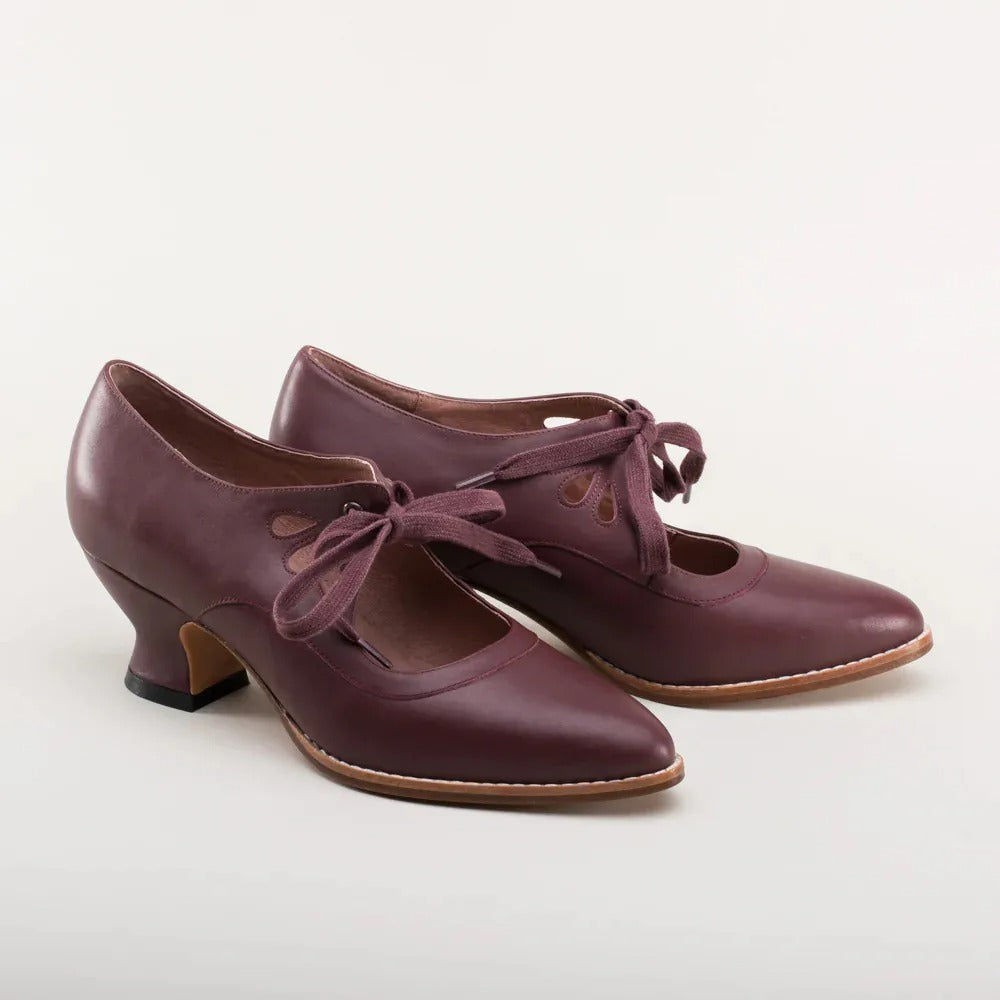 Dellia - Elegante Damen Retro Schuhe Niedriger Absatz