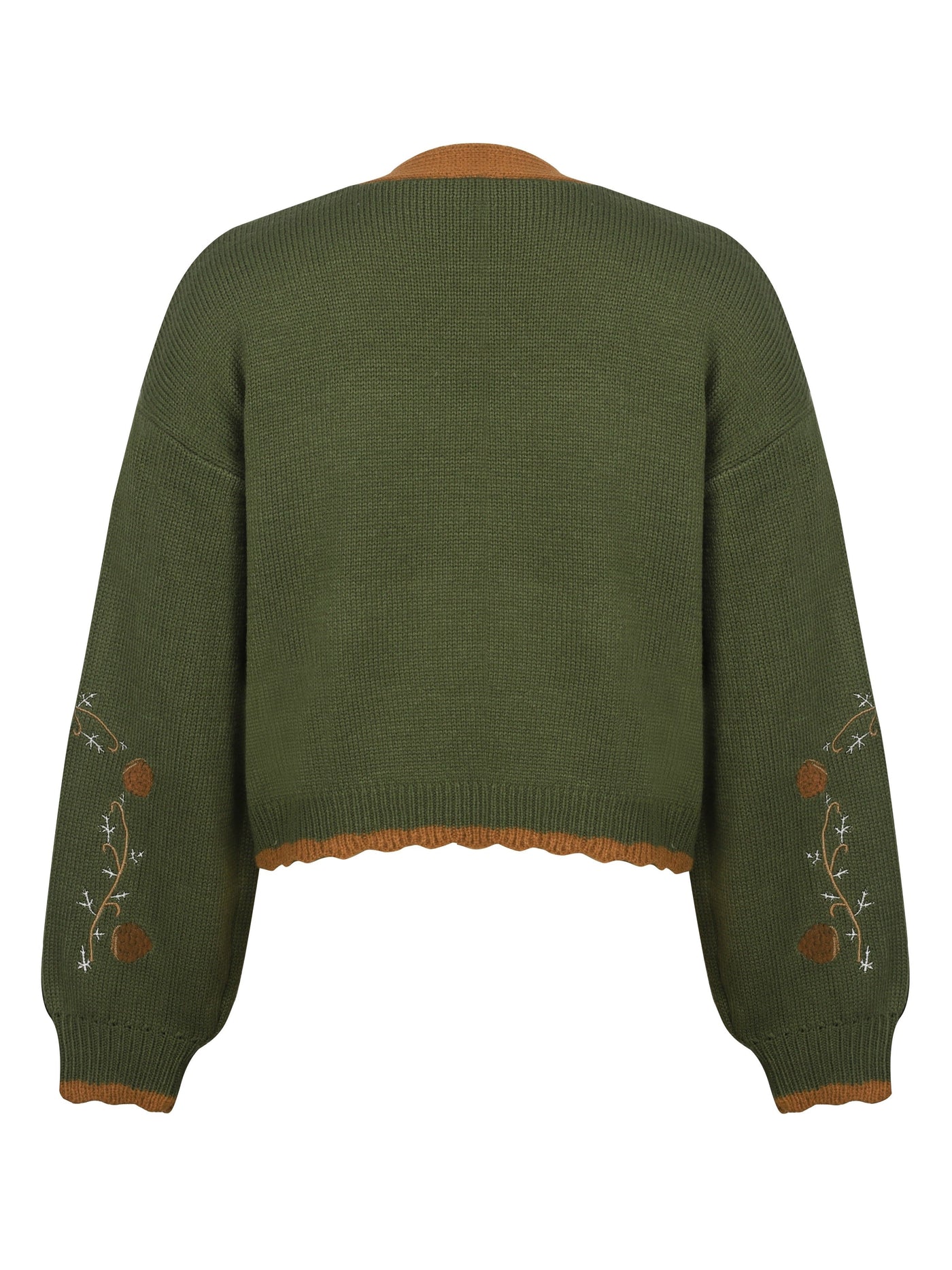Lässiger warmer bestickter Wolle Strickcardigan für Damen | Perfekt für den Alltag