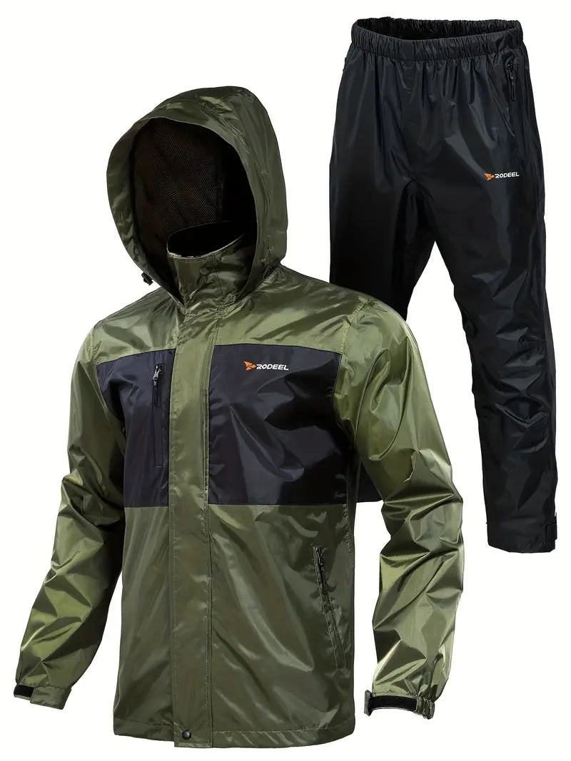 Bequeme Outdoor Atmungsaktive Regenjacke Mit Hose Für Herren | Perfekt Für Outdoor-Aktivitäten