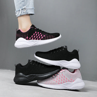 Damen Leichte Sport Sneakers mit Atmungsaktivem Strick-Obermaterial Fudus
