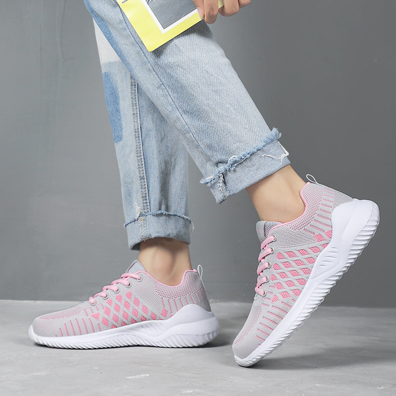 Damen Leichte Sport Sneakers mit Atmungsaktivem Strick-Obermaterial Fudus