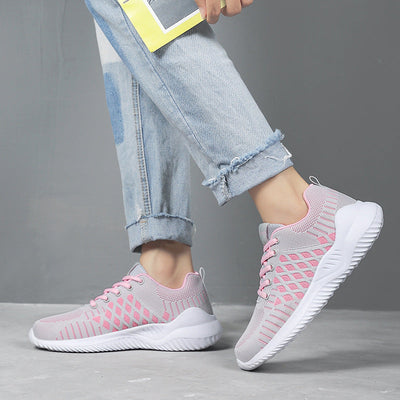 Damen Leichte Sport Sneakers mit Atmungsaktivem Strick-Obermaterial Fudus