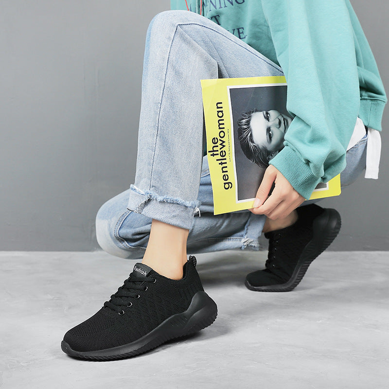 Damen Leichte Sport Sneakers mit Atmungsaktivem Strick-Obermaterial Fudus