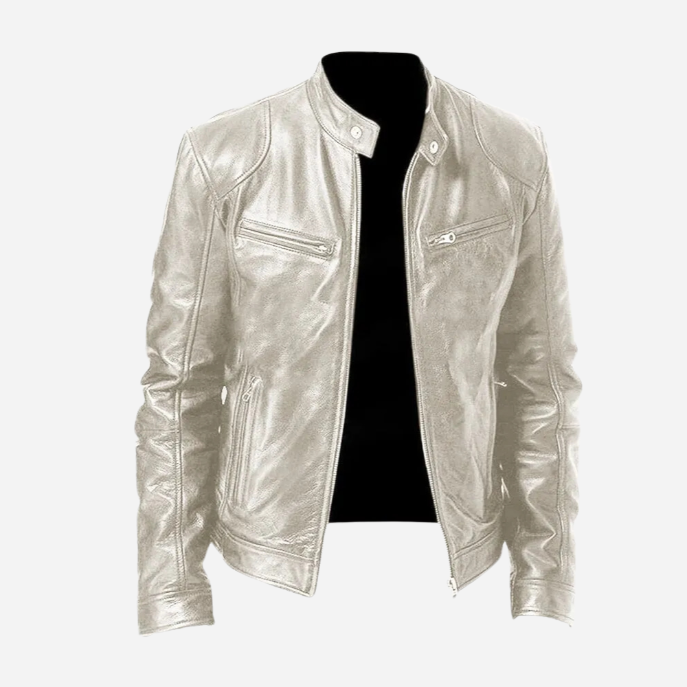 Dominic - Eine lässige Herren-Lederjacke mit schmaler Passform