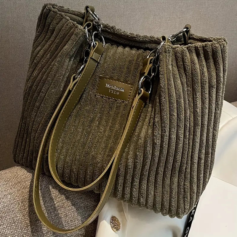 Umhängetasche aus Cord | Weiche Struktur | Elegant & Praktisch