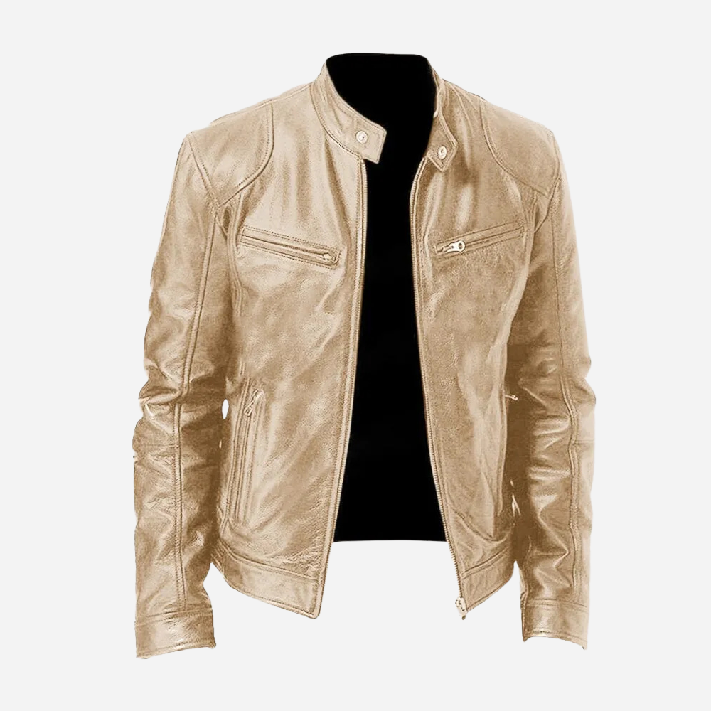 Dominic - Eine lässige Herren-Lederjacke mit schmaler Passform
