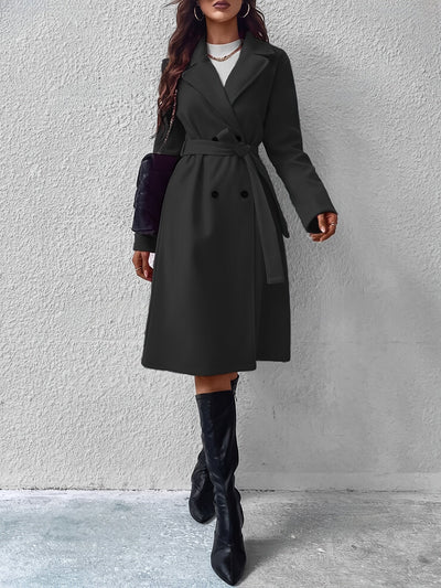 Stilvoller Trenchcoat mit Farbblock, Knopfdetail und maschinenwaschbarem Design für Damen | Perfekt für Casual Days