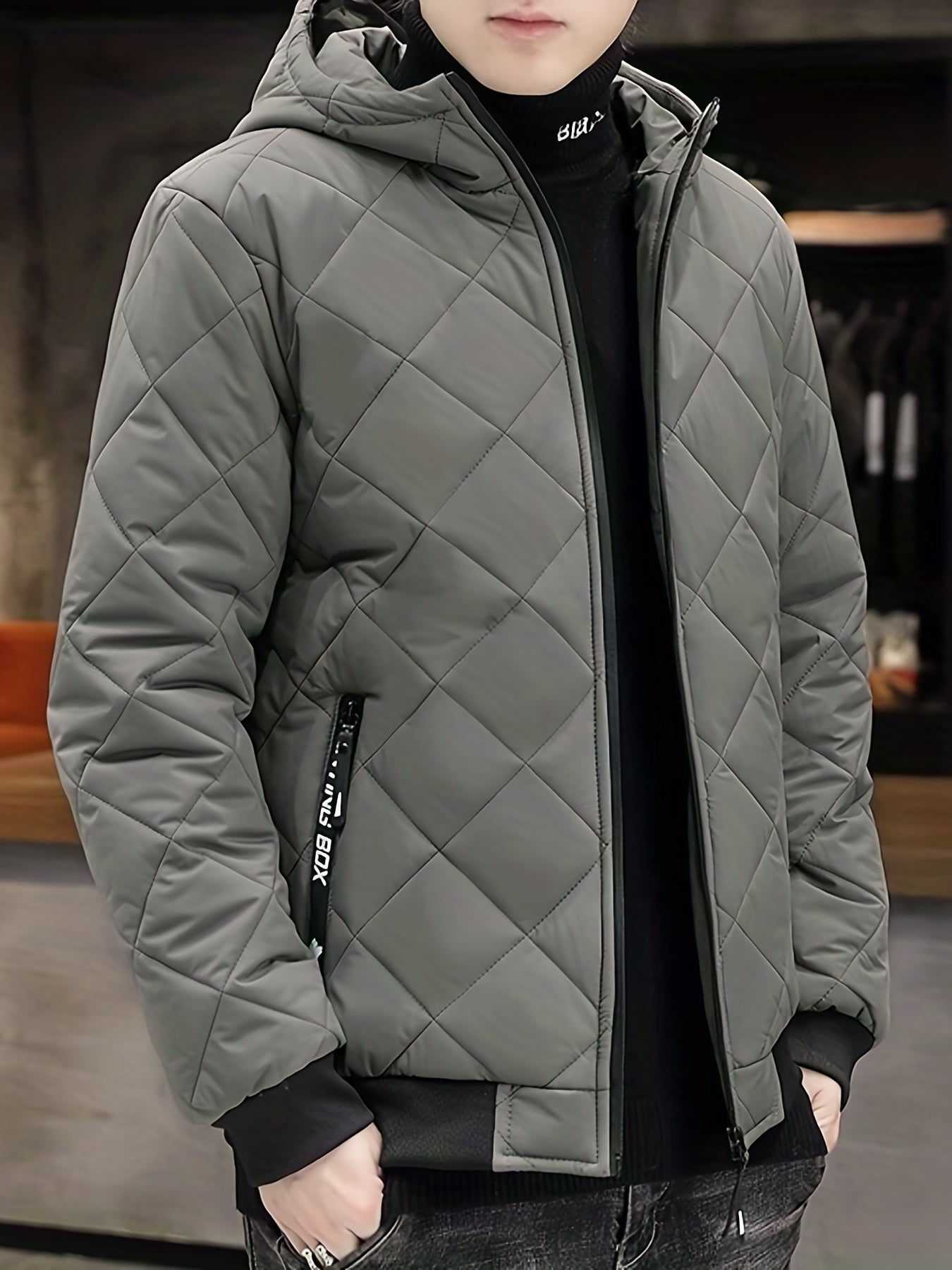 Warme Plüsch Kapuzen Winterjacke Für Herren | Perfekt für Outdoor-Aktivitäten