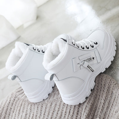 Winterschuhe Damen Stiefel | High-Top mit Lace-Up und Profilsohle