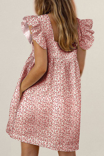 Casandra® | Prinzessinnenkleid mit Patchwork-Print und quadratischem Kragen