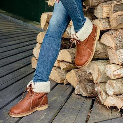 Alma - Gemütliche Stiefeletten mit Lammfellfutter für wärmende Wintertage | Warme und stylische Winterstiefeletten für Damen