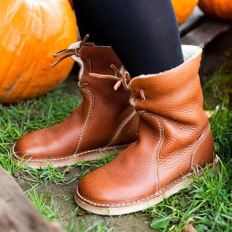 Alma - Gemütliche Stiefeletten mit Lammfellfutter für wärmende Wintertage | Warme und stylische Winterstiefeletten für Damen