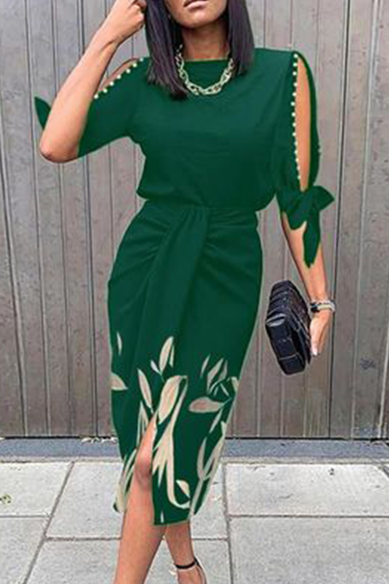 Amelia® | Bedrucktes Kleid mit hoch tailliertem Rock