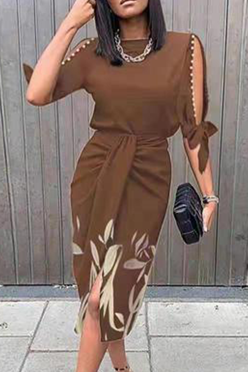 Amelia® | Bedrucktes Kleid mit hoch tailliertem Rock