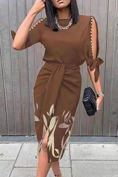 Amelia® | Bedrucktes Kleid mit hoch tailliertem Rock