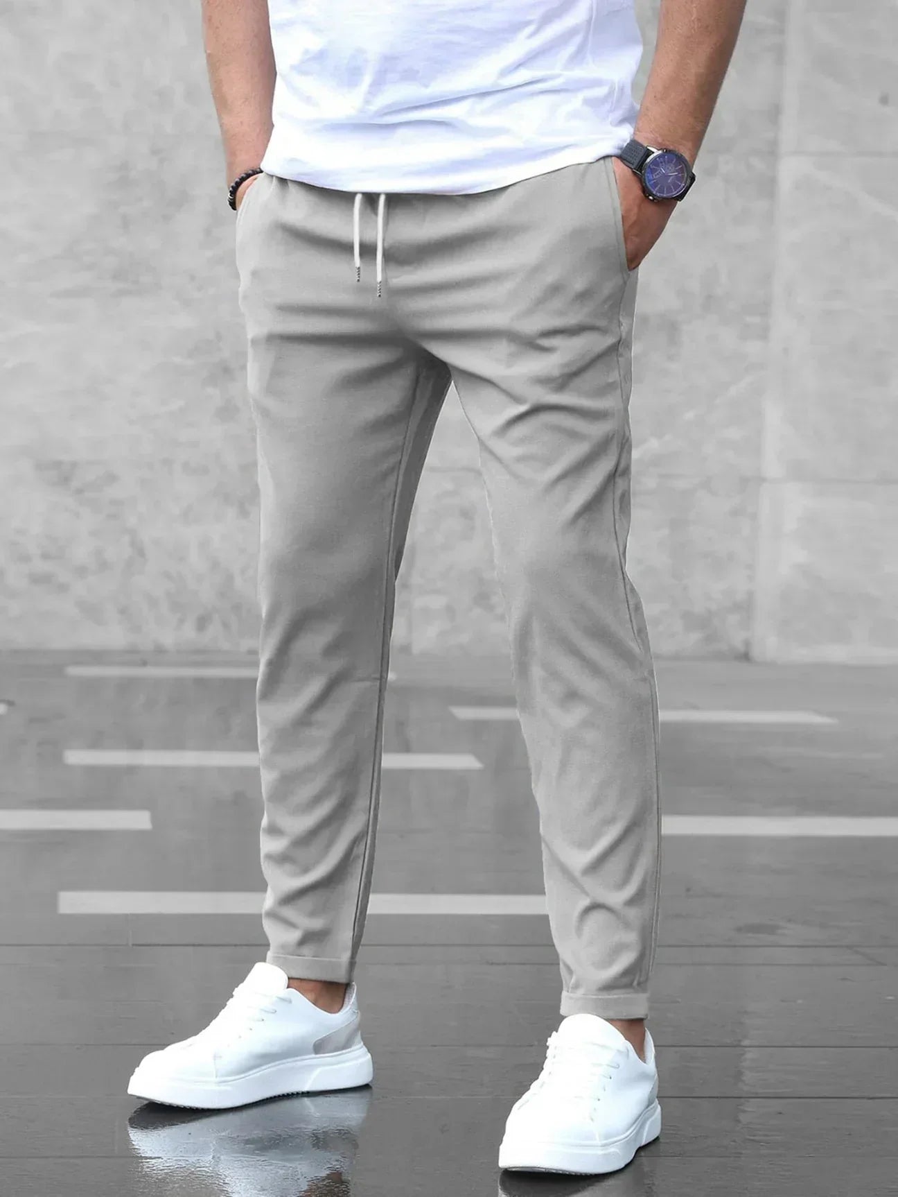 Slim-Fit Stretch Freizeithose für Herren