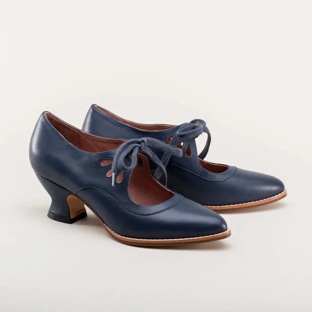Dellia - Elegante Damen Retro Schuhe Niedriger Absatz