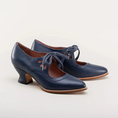 Dellia - Elegante Damen Retro Schuhe Niedriger Absatz
