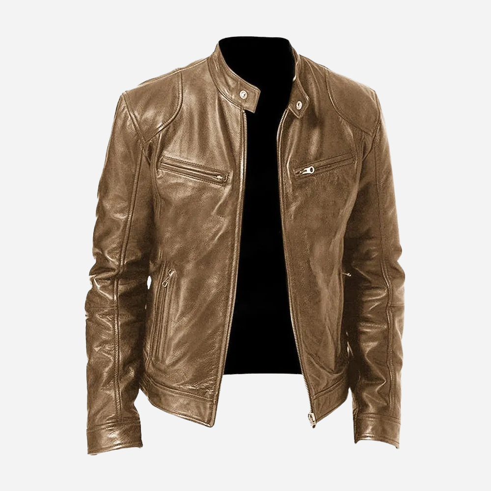 Dominic - Eine lässige Herren-Lederjacke mit schmaler Passform