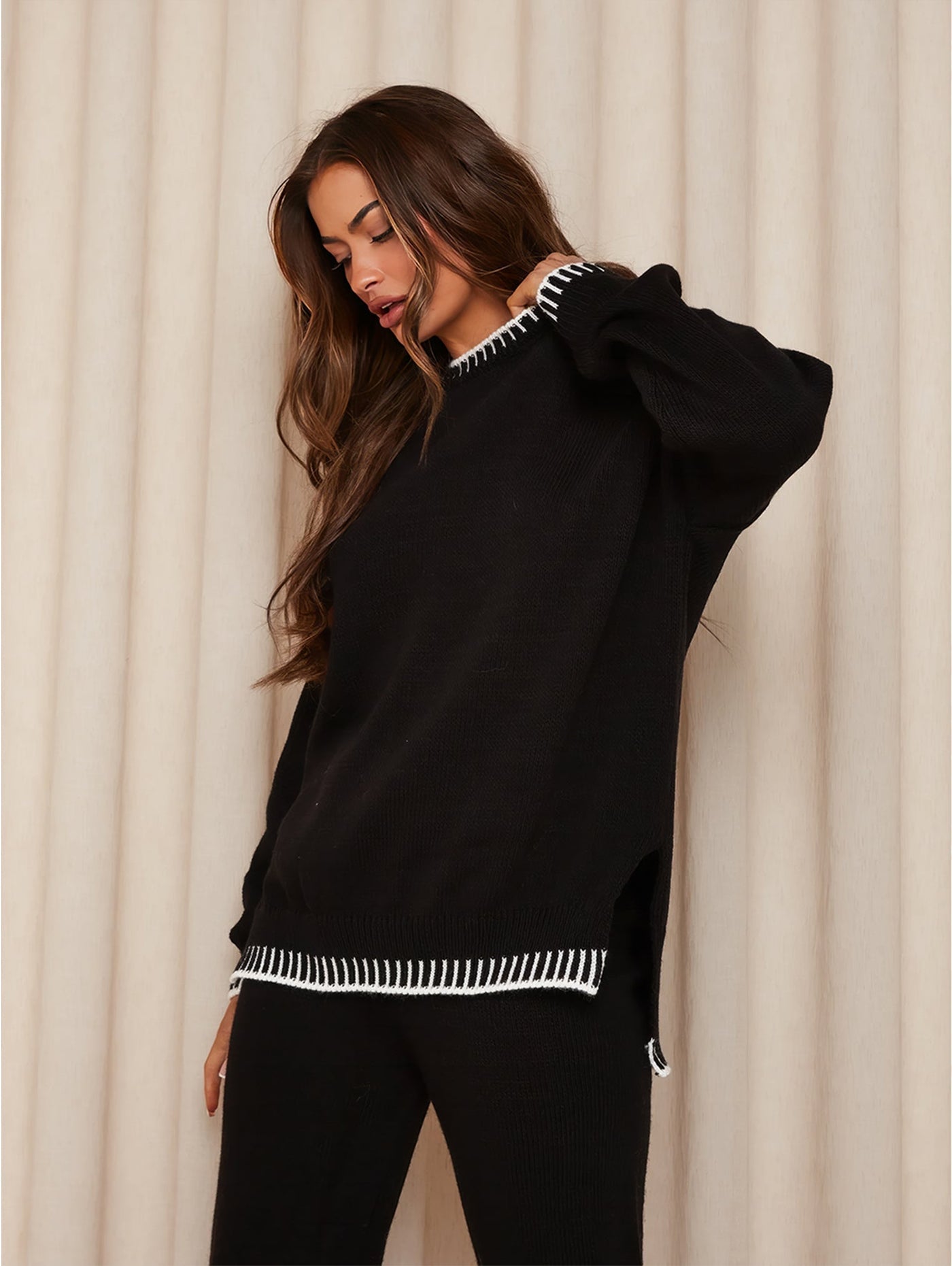 Strick-Set mit Pullover | Weite Hose | Lässiger Komfort