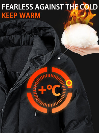 Warme Verdikte Midden-Lange Winter Jacke Für Herren | Perfekt für Freizeitaktivitäten