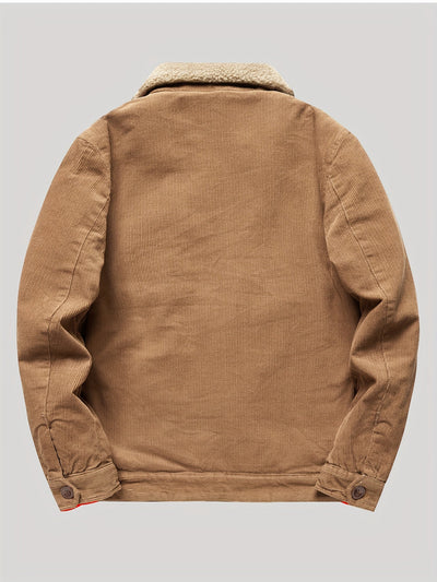 Warme Fleece-Knopf Outdoorjacke Leicht Mit Brusttasche Für Herren | Perfekt für Outdoor-Aktivitäten