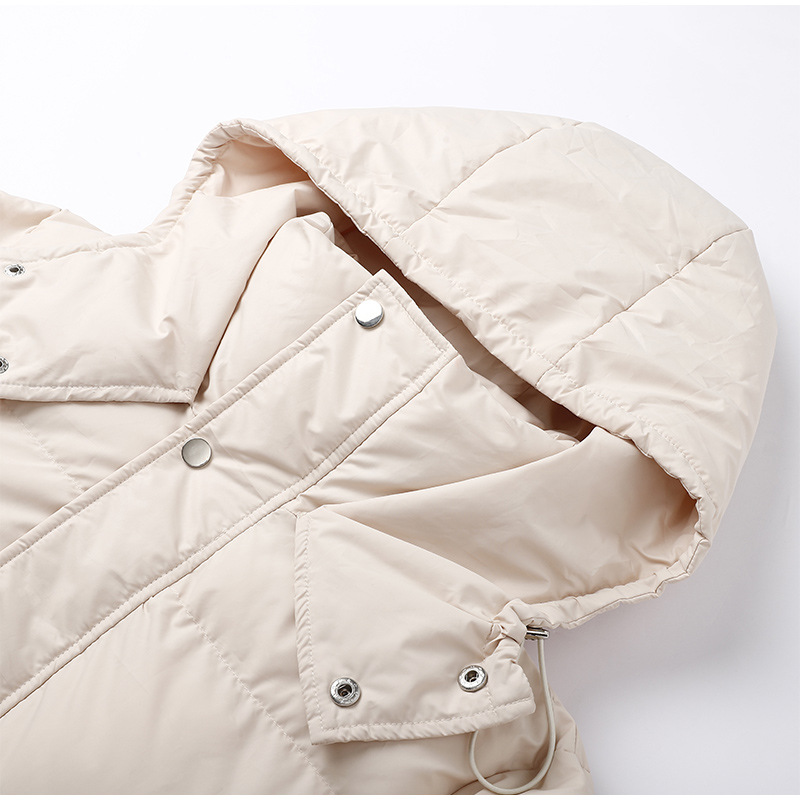 Abigail – Lange Pufferjacke mit hohem Kragen für Damen | Ultrawarmer, langer Steppmantel