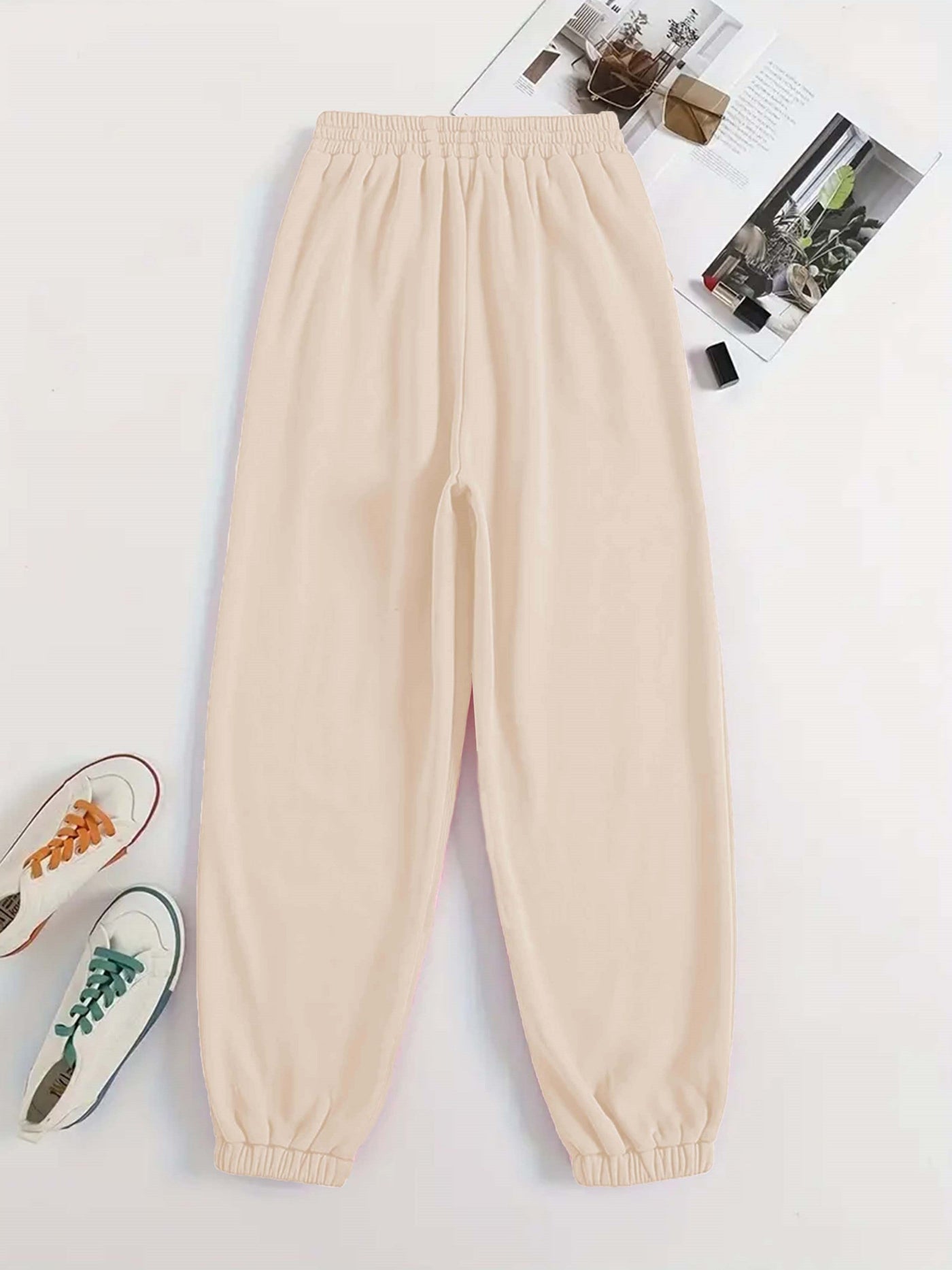 Stilvoller Pullover Mit Rundhals Und Alphabetdruck & Jogginghosenkleid Für Damen | Ideal für Herbst/Winter