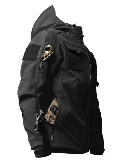 Taktische Kapuzen-Outdoorjacke Wasserdicht Winddicht Isoliert Für Herren | Perfekt für Outdoor-Aktivitäten