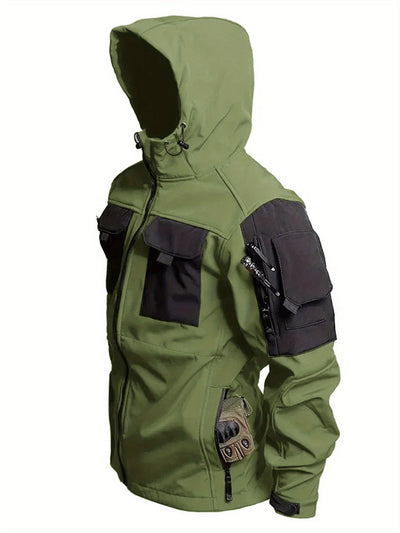 Taktische Kapuzen-Outdoorjacke Wasserdicht Winddicht Isoliert Für Herren | Perfekt für Outdoor-Aktivitäten