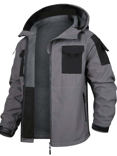 Taktische Kapuzen-Outdoorjacke Mit Cargo-Hosen-Set Wasserdicht Für Herren | Perfekt für Outdoor-Aktivitäten