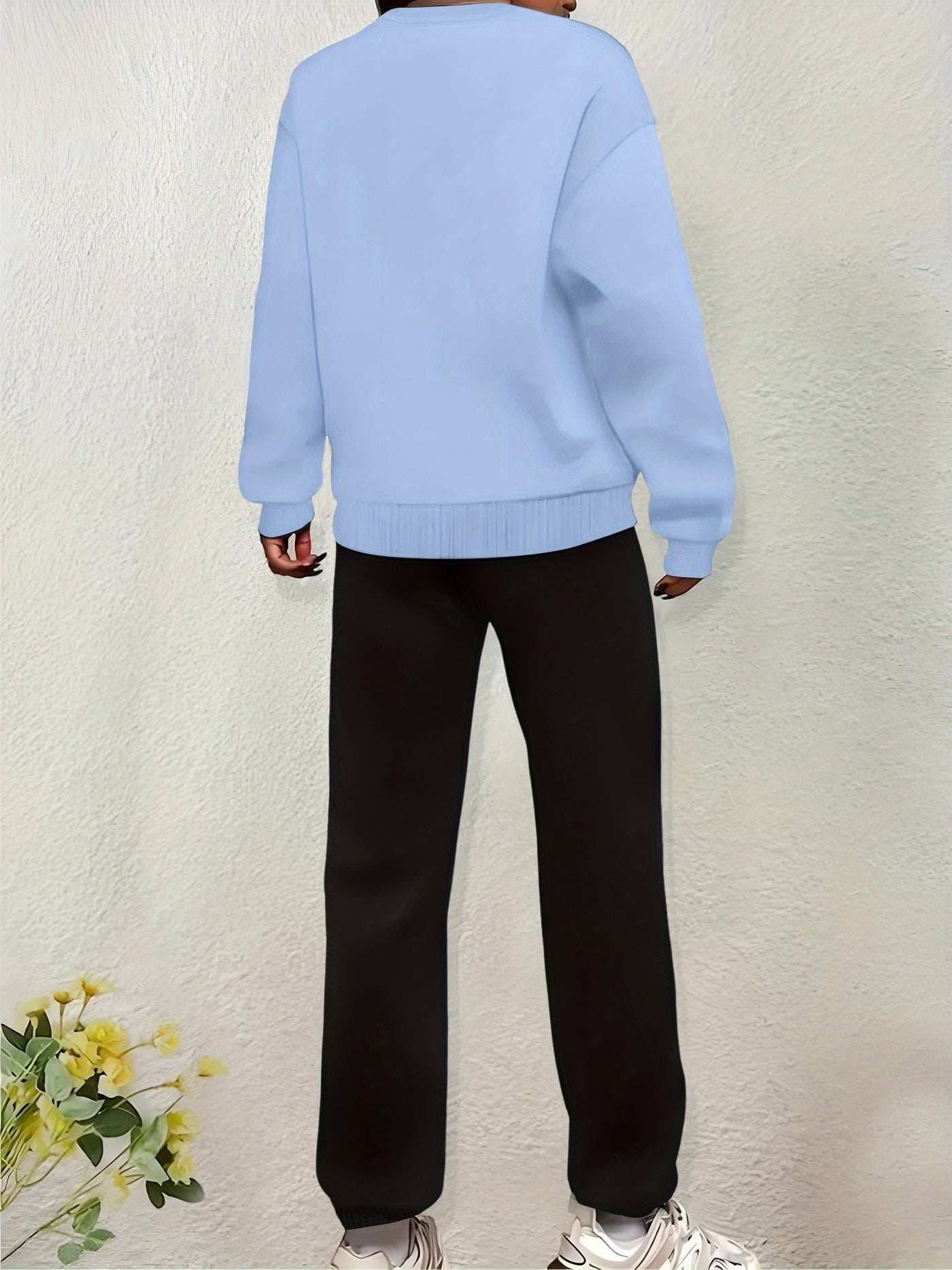 Vintage "Los Angeles" Print Pullover & Jogginghose Outfit Für Damen | Perfekt für Herbst/Winter