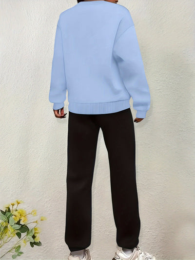 Vintage "Los Angeles" Print Pullover & Jogginghose Outfit Für Damen | Perfekt für Herbst/Winter
